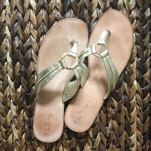 Lilly Pulitzer Gold McKim Sandal
